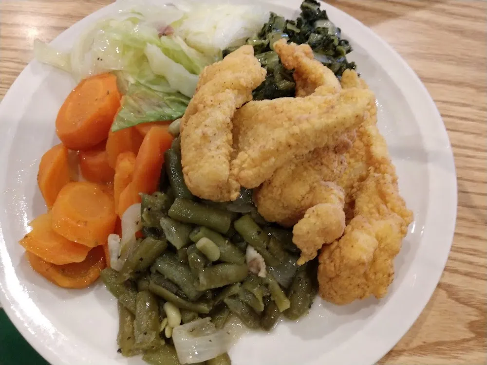 Fried Fish and Veggies